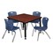 Regency Tables > Height Adjustable > Square Table & Chair Sets, 30 W, 30 L, 23-35 H, Cherry TB3030CHAPBK45NV - alternate 1